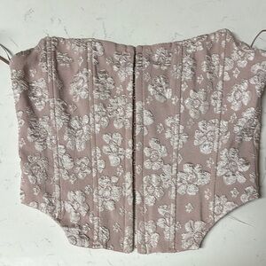 Floral Pink Corset Top American Threads
